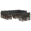 vidaXL Set Divano da Giardino 12 pz Grigio polyrattan