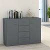 vidaXL Credenza Grigia 88x30x65 cm in Legno Multistrato