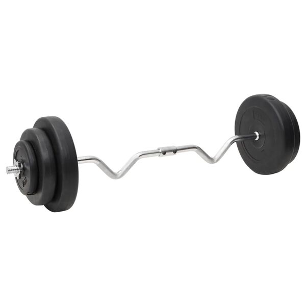 vidaXL Set Bilanciere Curl e Manubri con Dischi 60 kg