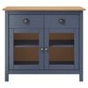 vidaXL Credenza Hill Grigia 90x40x80 cm in Legno Massello di Pino