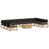vidaXL Set di divani da esterno 11 pz Bianco e Nero