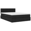 vidaXL Letto con contenitore e LED con led Nero 140 x 200 cm Tessuto