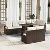 vidaXL Set Divano da Giardino 9 pcs Marrone Poly Rattan