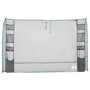 vidaXL Organizzatore da Tenda Appeso Grigio e Blu 320 x 182 cm Oxford