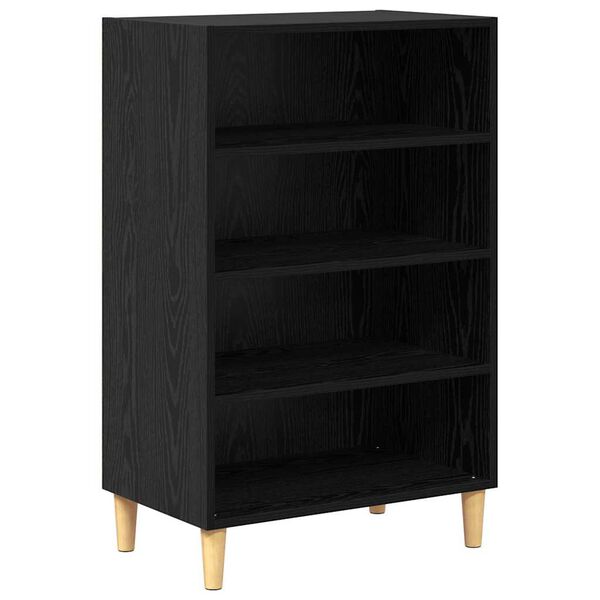 vidaXL Credenza Rovere Nero 57 x 35 x 89.5 cm Legno multistrato