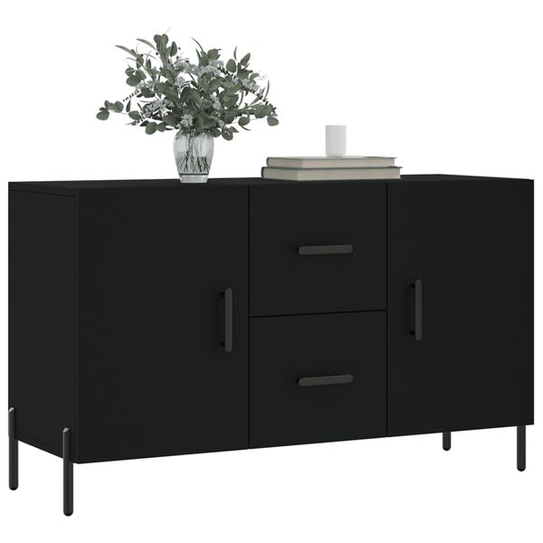 vidaXL Credenza Nera 100x36x60 cm in Legno Multistrato