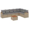 vidaXL Set Divano da Giardino 8 pz con Cuscini Beige Misto Polyrattan