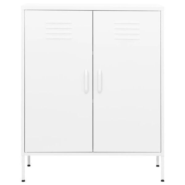 vidaXL Armadietto Bianco 80x35x101,5 cm in Acciaio