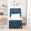 vidaXL Letto a molle con materasso Blu Scuro 200 x 80 cm Poliestere