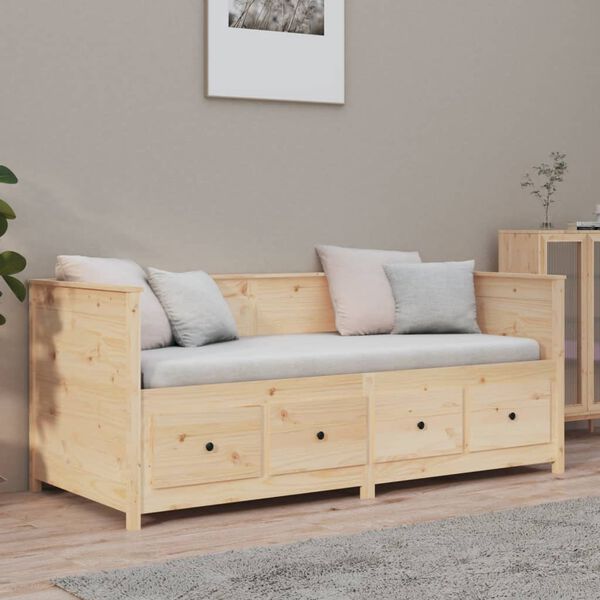 vidaXL Dormeuse senza Materasso 75x190 cm in Legno Massello di Pino