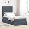 vidaXL Letto con contenitore e materasso Grigio scuro 100 x 200 cm