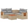 vidaXL Set di divani 6 pz Beige e Grigio Chiaro