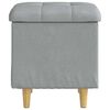 vidaXL Pouf con Storage Grigio chiaro 40 x 40 x 45 cm Tessuto