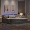 vidaXL Letto con contenitore e LED con led Talpa 180 x 200 cm Tessuto