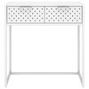 vidaXL Tavolo Consolle Bianco 72x35x75 cm in Acciaio
