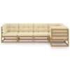 vidaXL Set Divani da Giardino 5 pz con Cuscini Legno Massello di Pino