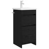 vidaXL Mobile da bagno con lavabo Rovere Nero 42 x 40 x 84,5 cm