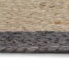 vidaXL Tappeto Lavorato a Mano in Juta con Bordo Grigio Scuro 150 cm