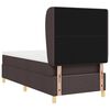 vidaXL Letto a molle con materasso Marrone Scuro 190 x 90 cm Tessuto
