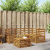 vidaXL Set divani 5 pcs Naturale Legno di Acacia Massello