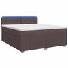 vidaXL Letto box spring con materasso Marrone Scuro 160 x 200 cm