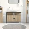 vidaXL Armadio per Lavabo da Bagno con porta Marrone 80 x 30 x 60 cm