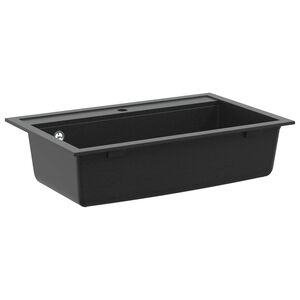 vidaXL Lavello Granito 795 x 505 mm Nero