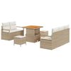 vidaXL Set Divano da Giardino 8 pz 7-Numero di posti Beige e Crema