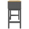 vidaXL Tavolo Consolle FLORO Grigio 89,5x36,5x73cm Legno Massello Pino