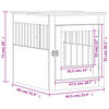 vidaXL Gabbia Cani da Arredamento Rovere Fumo 64,5x80x71cm Multistrato