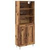 vidaXL Credenza 2 pz Legno vecchio 69,5 x 34 x 180 cm