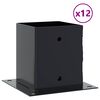 vidaXL Basi Pali Quadrati 12 pz 121x121 mm Acciaio Verniciato Polvere