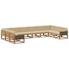 vidaXL Set di divani da esterno con cuscino 10 pcs Naturale e Beige