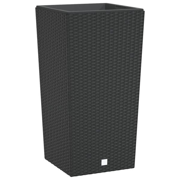 vidaXL Fioriera con Interno Rimovibile Antracite 21 / 49 L PP Rattan