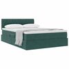 vidaXL Letto con Contenitore Verde Scuro 140 x 190 cm Velluto