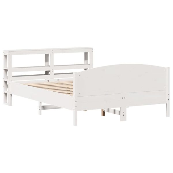vidaXL Letto senza Materasso Bianco 140x200 cm Legno Massello di Pino