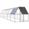 vidaXL Pollaio da Esterno 2x12x2 m in Acciaio Zincato