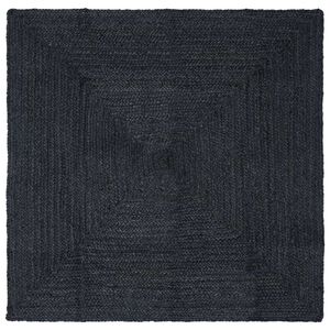 vidaXL Tappeto da Area Grigio Scuro 160 x 160 cm Juta