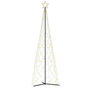 vidaXL Albero di Natale a forma di cono luce Bianca Calda 500 LED 100x300 cm