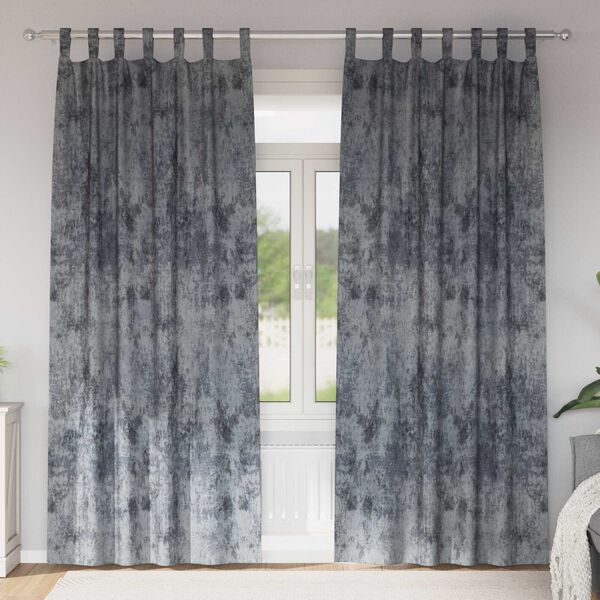 vidaXL Tende in Velluto 2 pcs Grigio Argento 245 x 140 cm Velluto
