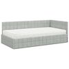 vidaXL Struttura Letto Angolare con Materasso 2 pcs Grigio chiaro