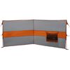 vidaXL Frangivento Campeggio Grigio Arancione 344x120 cm Impermeabile
