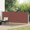 vidaXL Tenda Laterale Retrattile per Patio 140x500 cm Marrone
