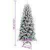 vidaXL Albero di Natale Artificiale con Neve Floccata 120 cm PVC e PE