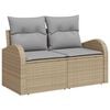 vidaXL Set Divano da Giardino con cuscino 13 pcs Beige Poly Rattan