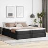 vidaXL Letto con contenitore e materasso Nero 200 x 200 cm