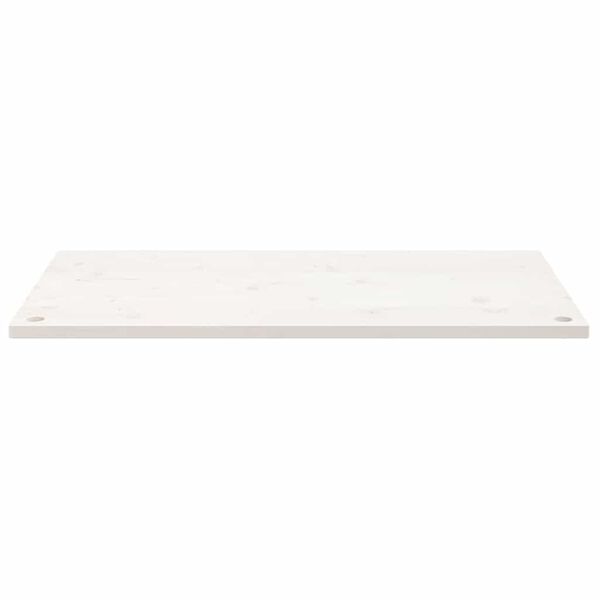 vidaXL Piano Scrivania Bianco 110x60x2,5 cm in Legno Massello di Pino