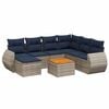 vidaXL Set Divani da Giardino 8 pz con Cuscini Grigio in Polyrattan