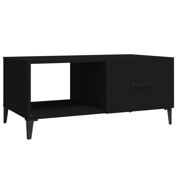 vidaXL Tavolino da Salotto Nero 90x50x40 cm in Legno Multistrato