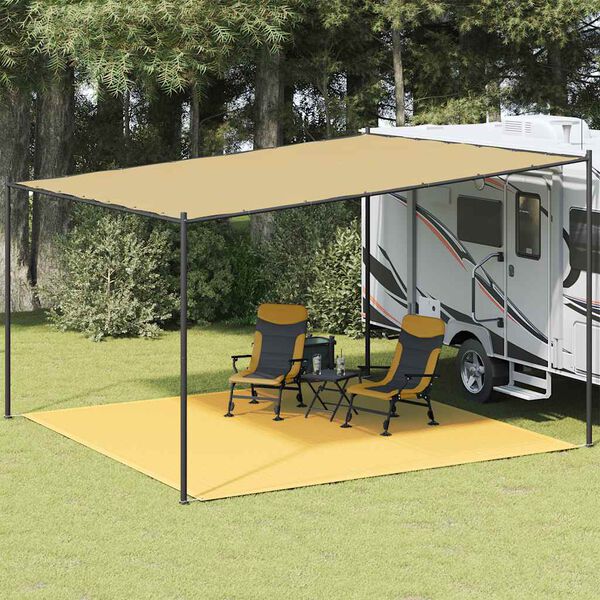 vidaXL Tappeto da Tenda 400x400 cm Beige